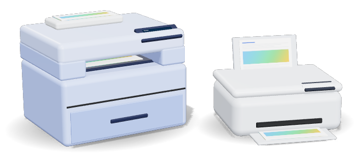 Two printers shown side by side